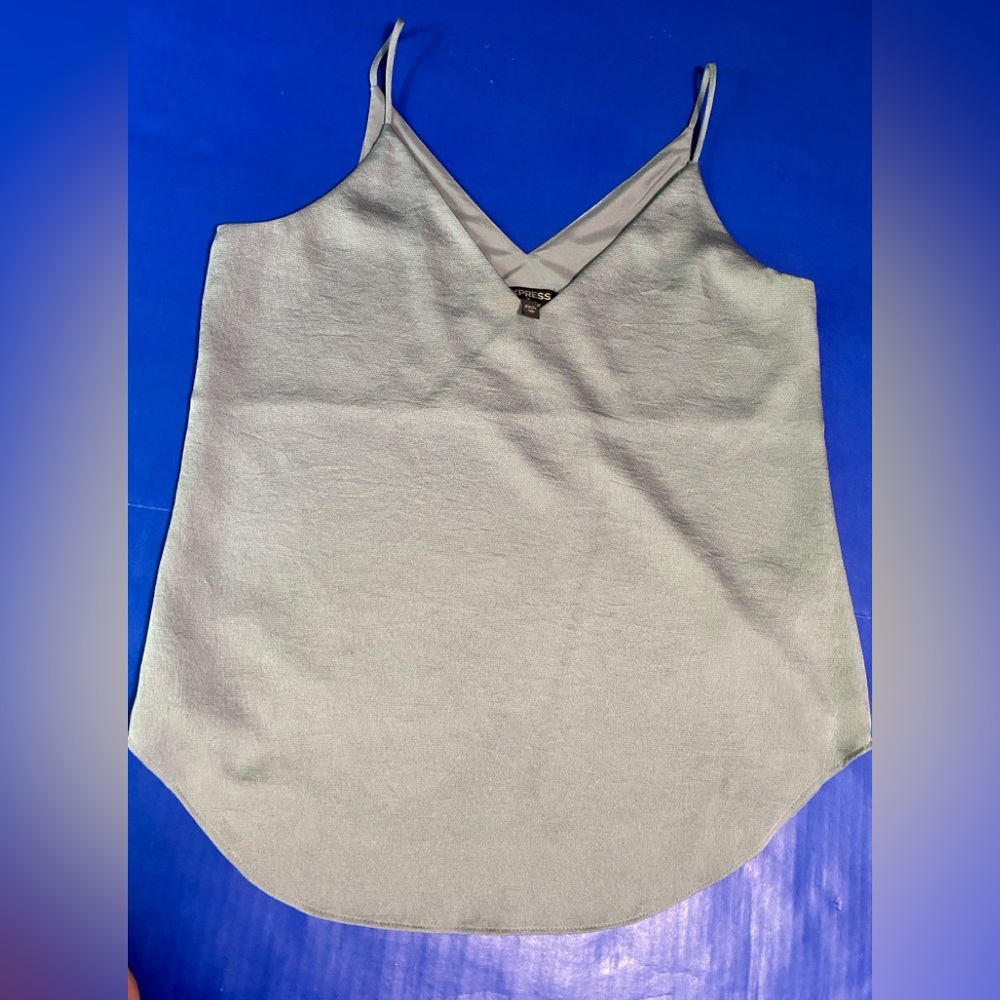 Express Bluish/Gray V-Neck Camisole Top Size XS